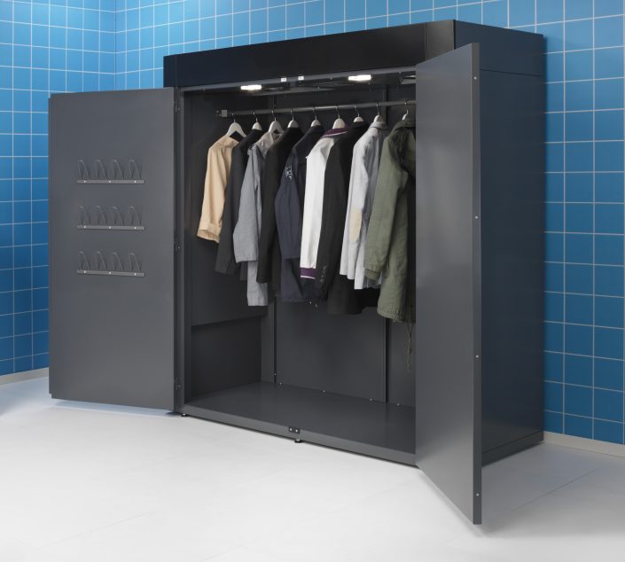 Wardrobe dryer outlet