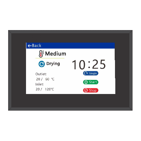 Simple operation, temperature and time are programmable<br />7 inch industrial touch screen<br />3 different programs plus a manual mode<br />Programmable rotation and pause time<br />Optional humidity sensing<br />Advanced diagnostics<br />USB for transferring programs