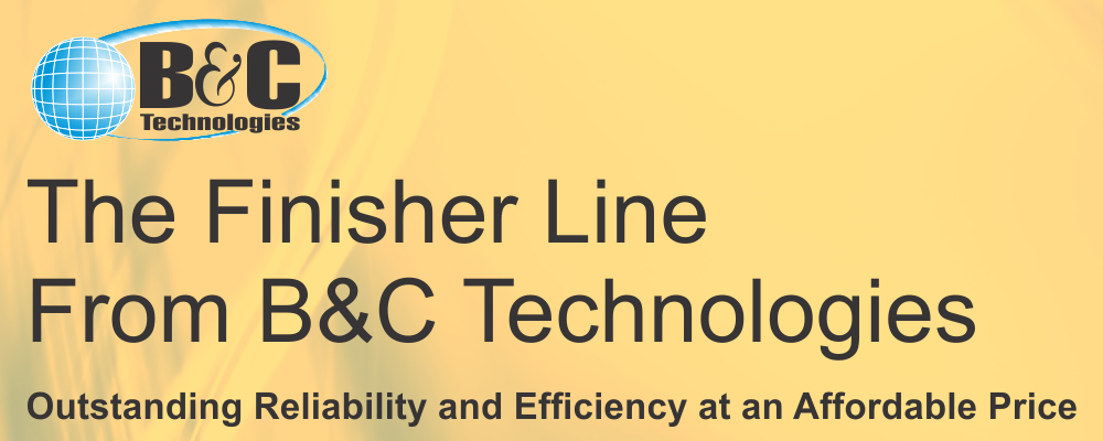 Commercial Finishers and Industrial Finishers from B&C Technologies