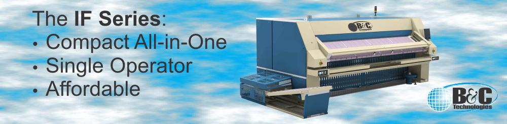 The IF Series of Compact Commercial Feeder, Ironer, Folder and Stacker